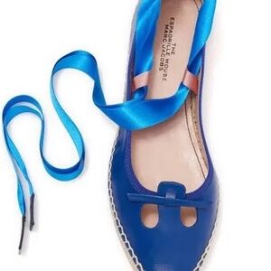 Marc Jacobs blue lace up espadrilles leather size 7